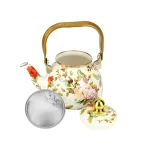 Vintage floral enamel teapot - Image 6