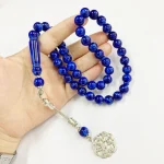 Lapis Blue Meditation Beads – Natural Stone Prayer Mala - Image 2